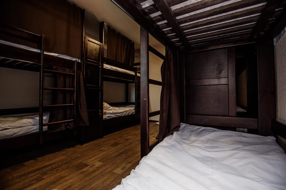 Bed, bunk bed, wardrobe
