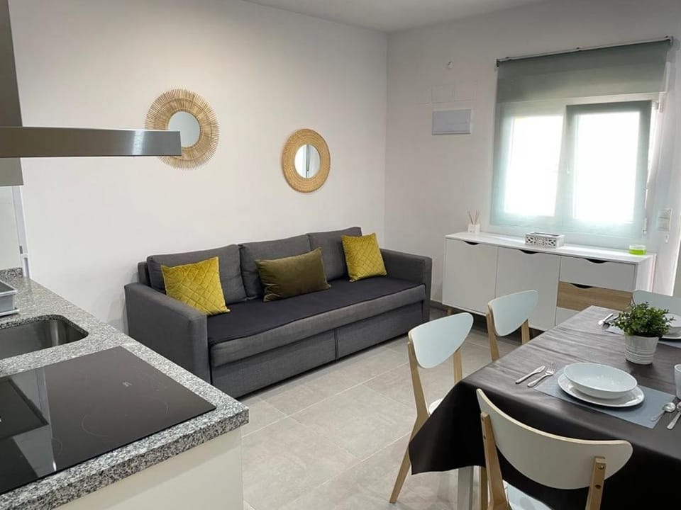 Kitchen or kitchenette, Living room, Dining area