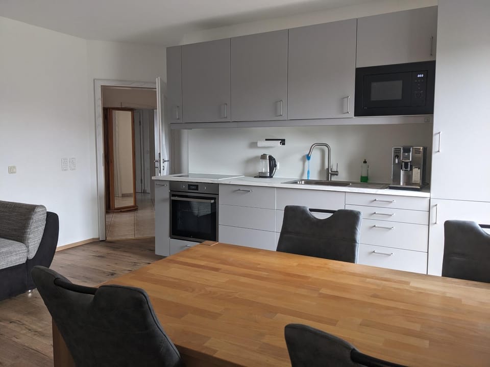 Living room, kitchen