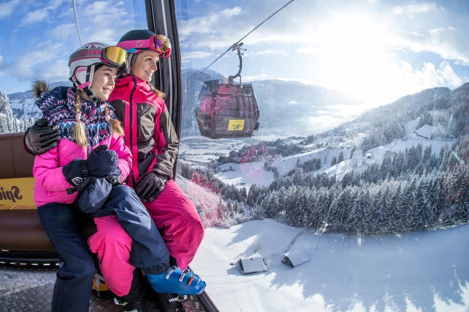Winter, Skiing, children