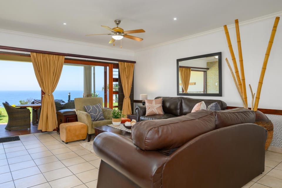 Patio, Living room, Seating area, Sea view