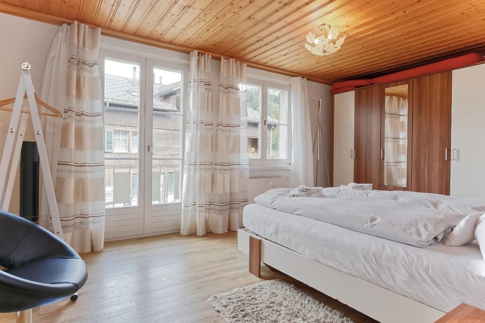 Bed, Photo of the whole room, Bedroom, towels, wardrobe