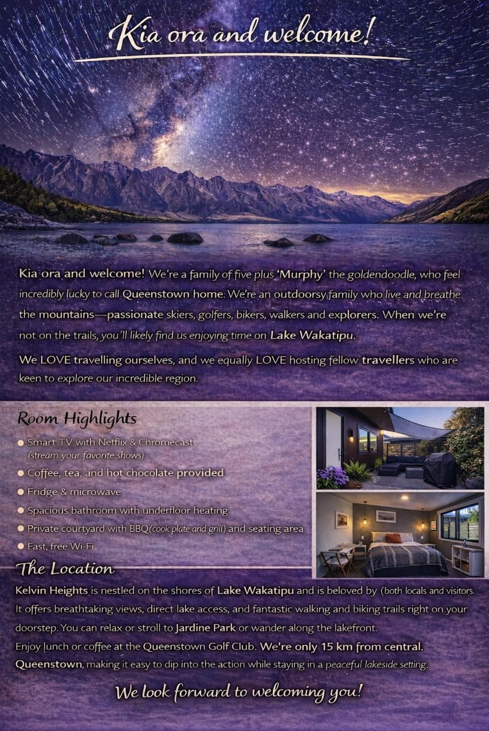 East Rock - Cosy Guesthouse in Kelvin Heights Apartment in Queenstown