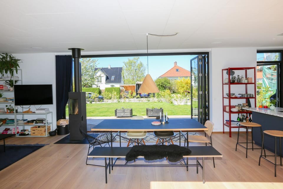 Modern architecture atrium house Villa in Copenhagen