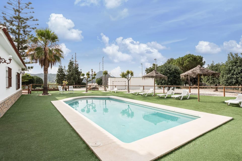Property building, Living room, Swimming pool