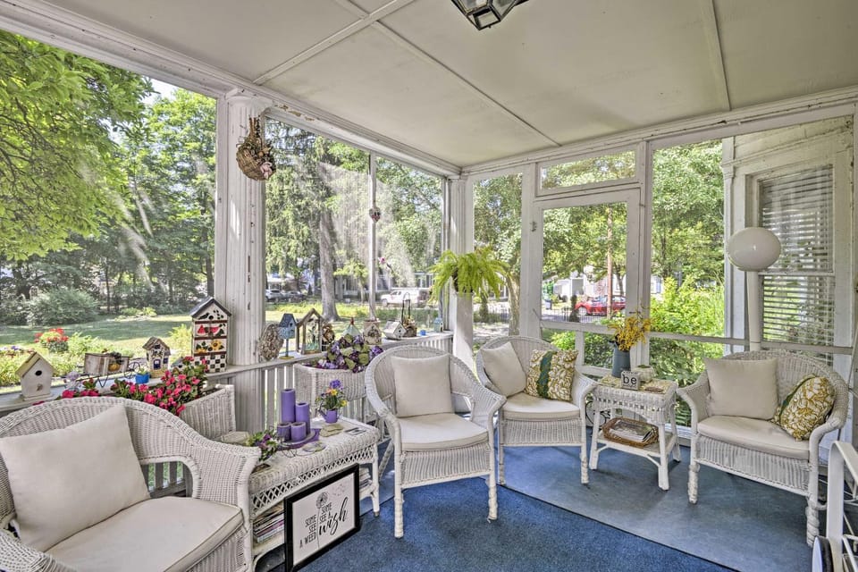 Walk to Keuka Lake! Fun, Spacious Retreat w/ Pool House in Hammondsport