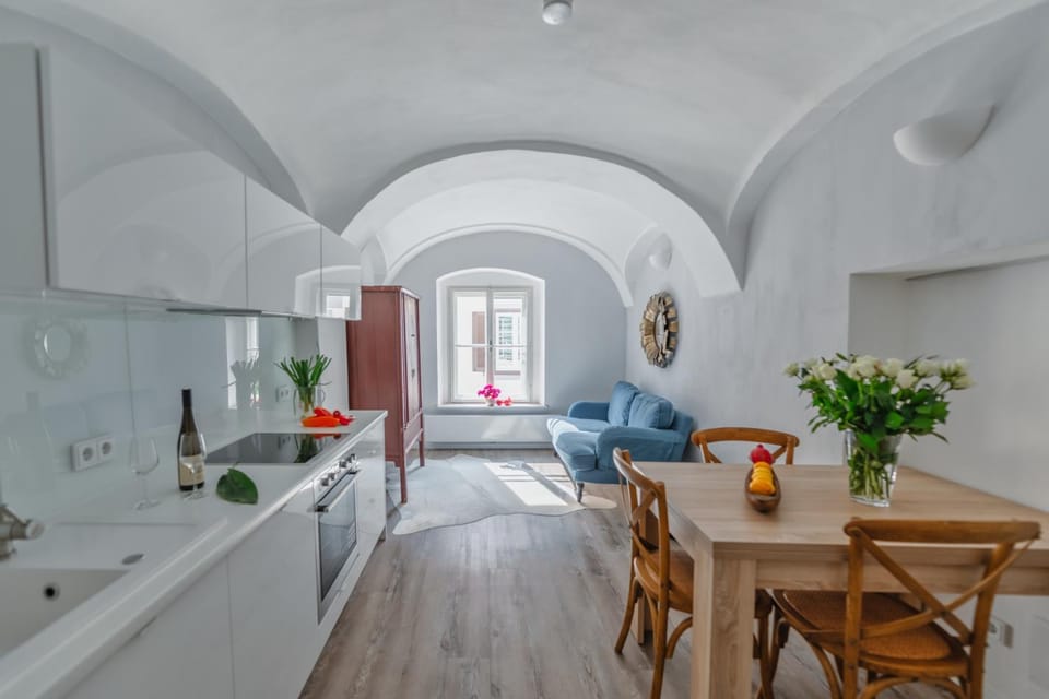 Kitchen or kitchenette, Living room, Dining area