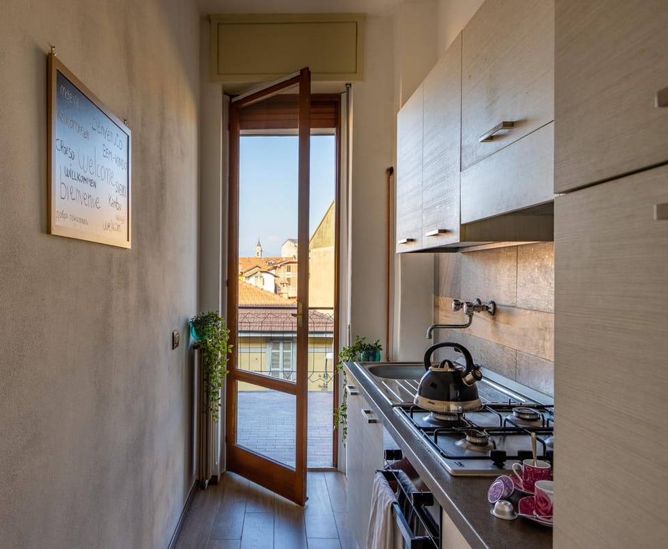 Kitchen or kitchenette, Photo of the whole room, Decorative detail, City view