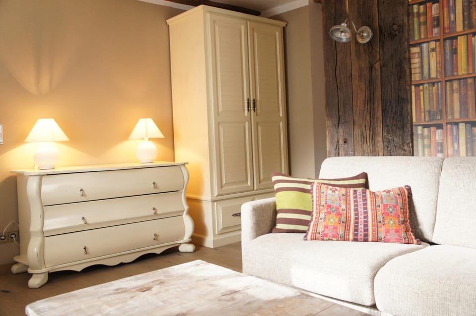 Bed, Living room, Seating area