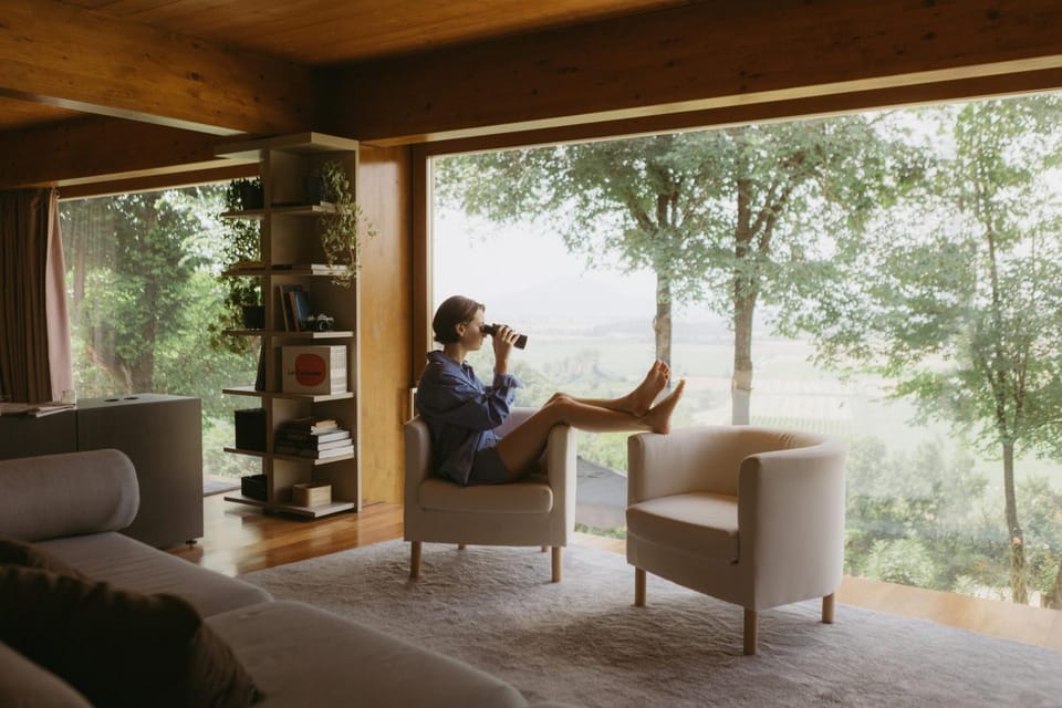 Natural landscape, Living room, Seating area, Garden view