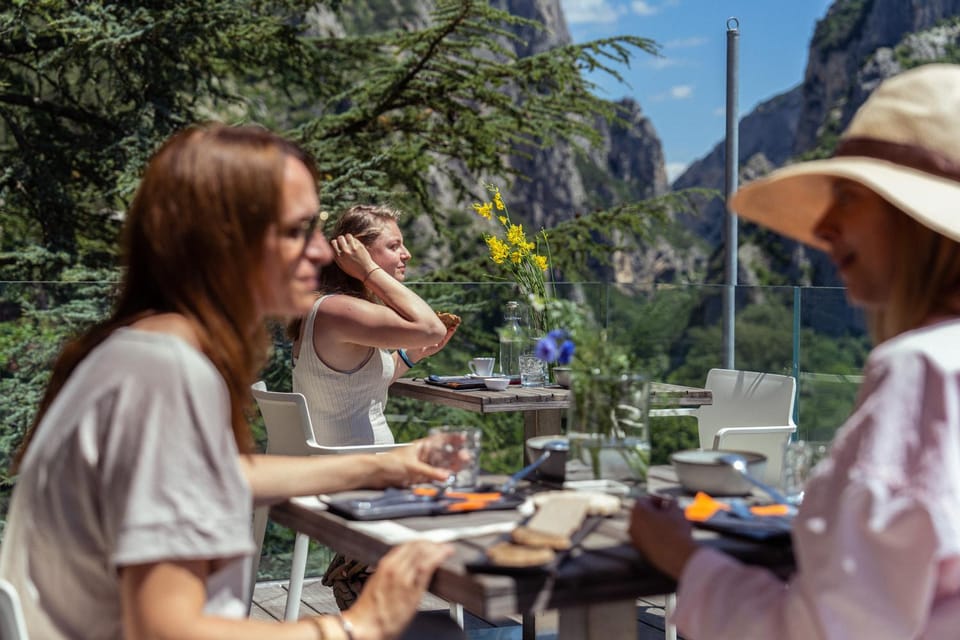 Spring, Natural landscape, Food and drinks, Mountain view, Breakfast
