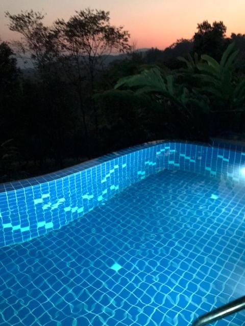Natural landscape, Pool view, Swimming pool, Sunset