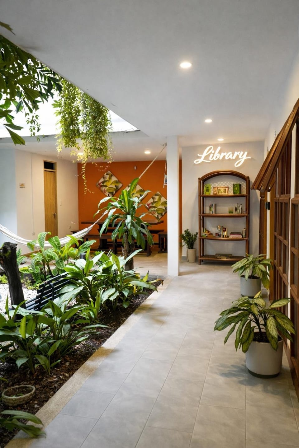Garden, Library, Garden view