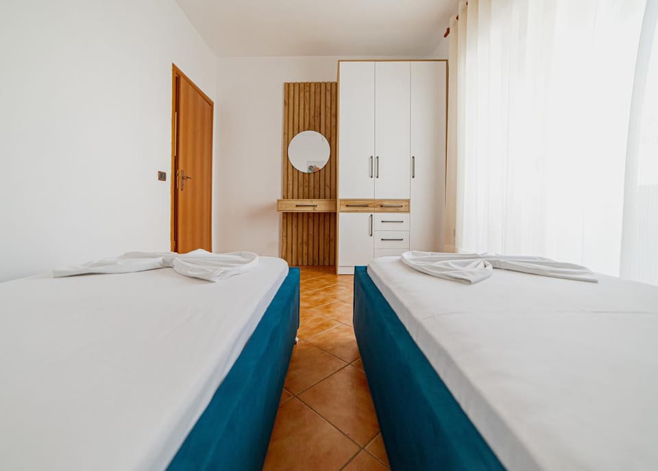 Bed, Photo of the whole room, Bedroom, towels, wardrobe
