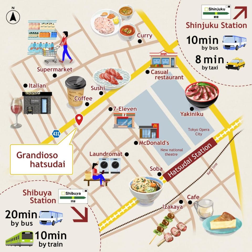 Close to Shinjuku! 3BR House for 10, Kids Welcome, High-Speed Wi-Fi Apartment in Shibuya