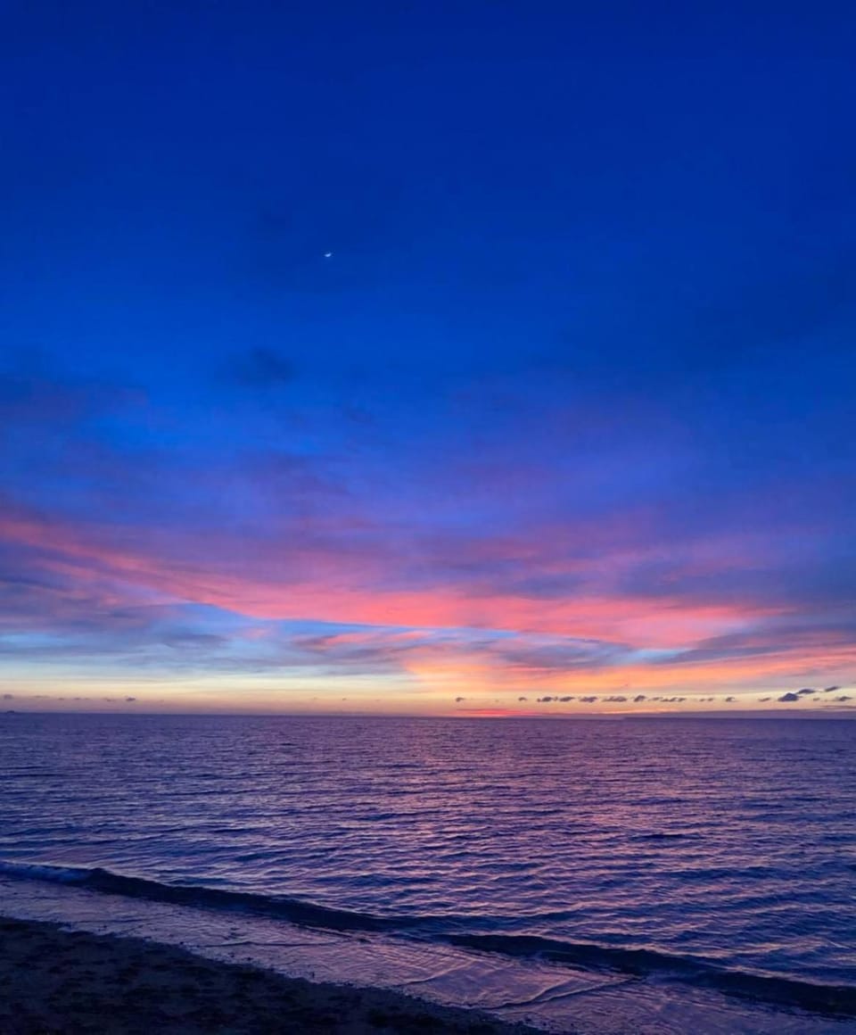 Natural landscape, Beach, Sea view, Sunset