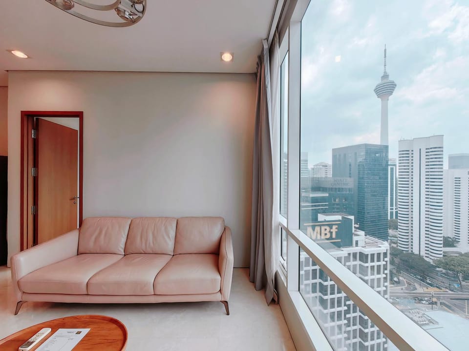 Seating area, City view