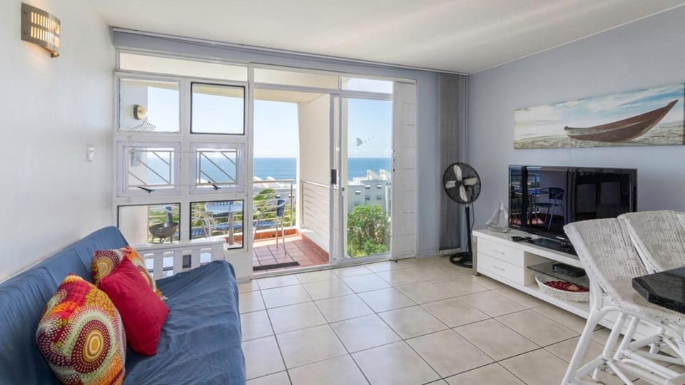 Bed, Living room, Beach, Sea view