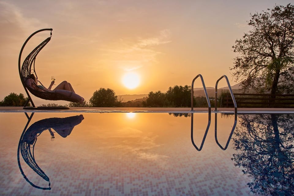 Swimming pool, Sunset