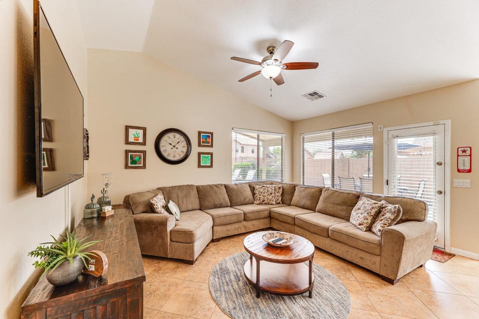 Sunny Maricopa Getaway w/ Private Pool + Fire Pit! House in Maricopa