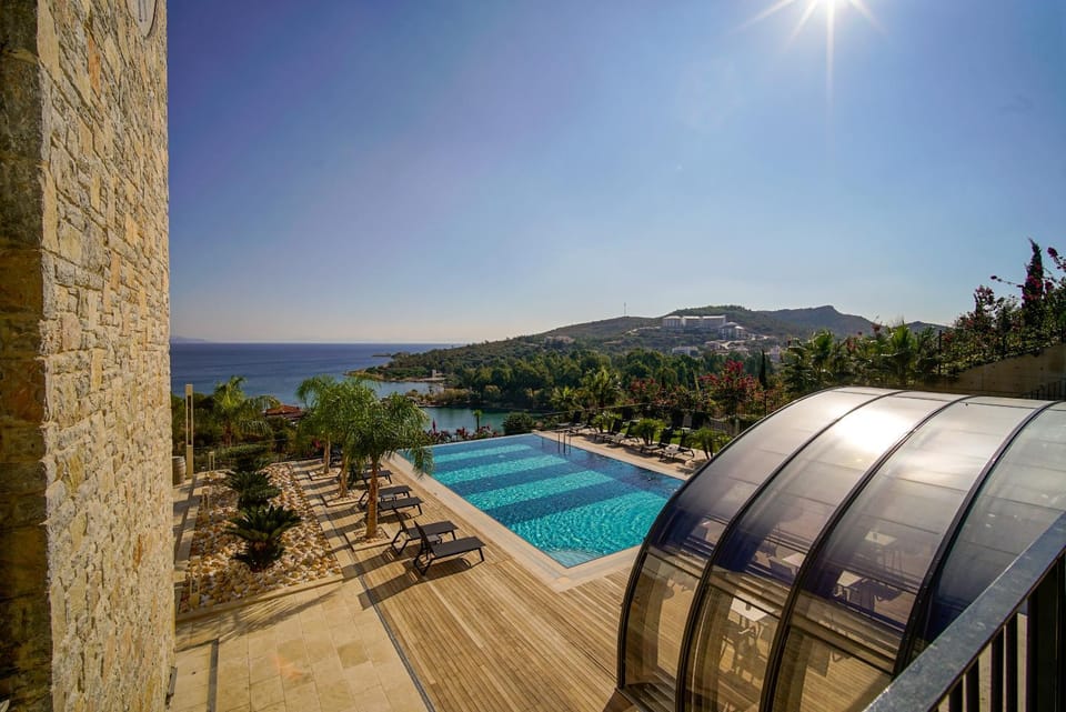 Summer, Pool view, Sea view, Swimming pool