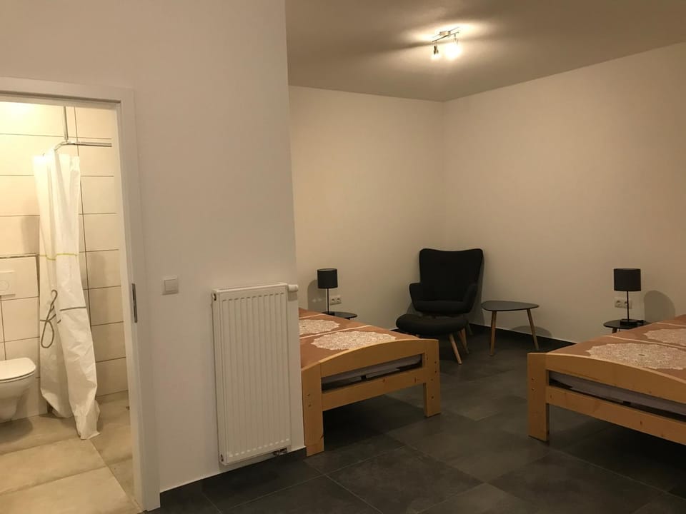 Bathroom, Seating area, Bedroom