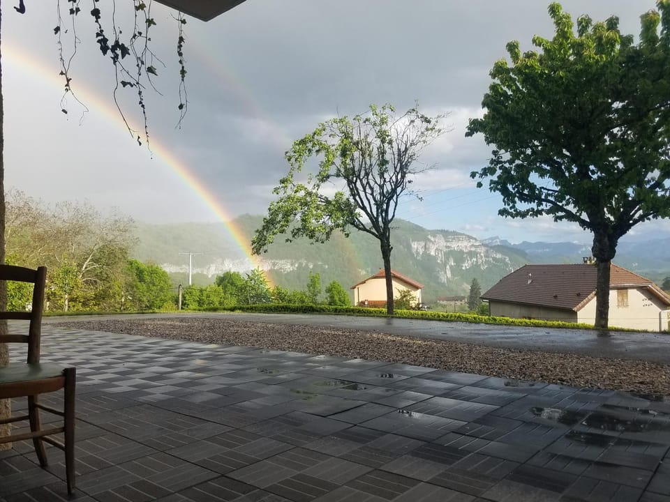 Patio, Natural landscape, Mountain view