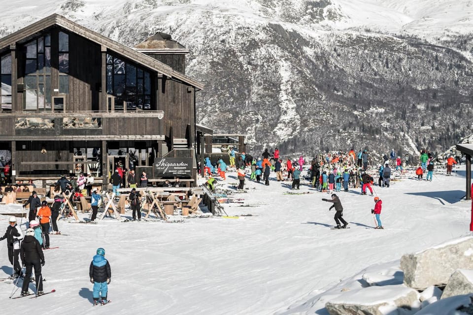 Day, Winter, Skiing, Mountain view