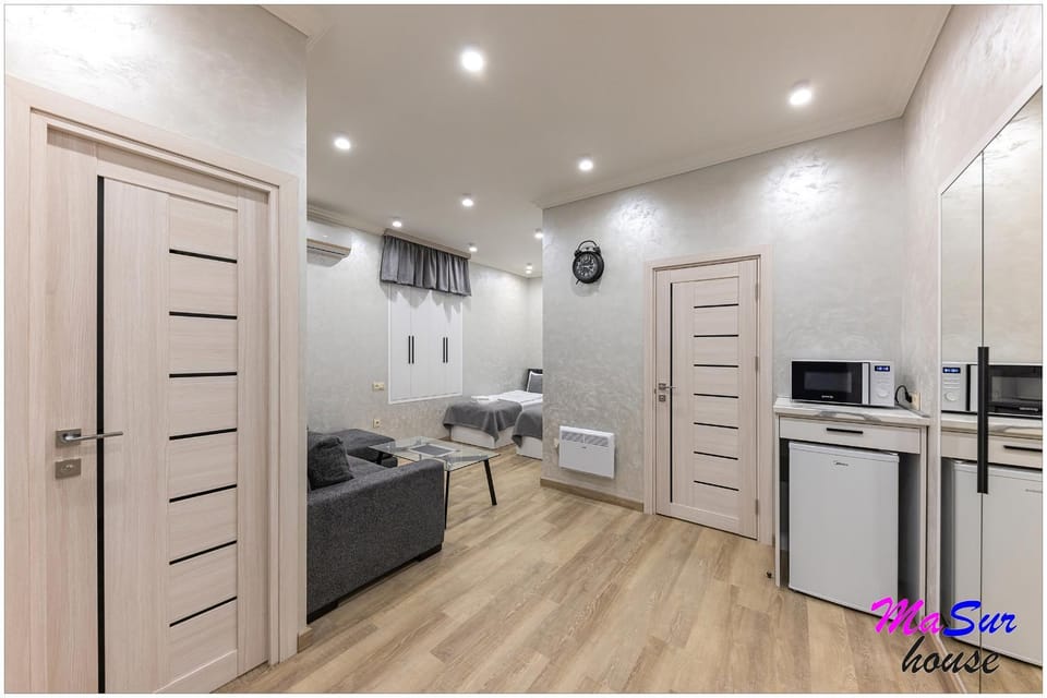 Photo of the whole room, minibar, wardrobe
