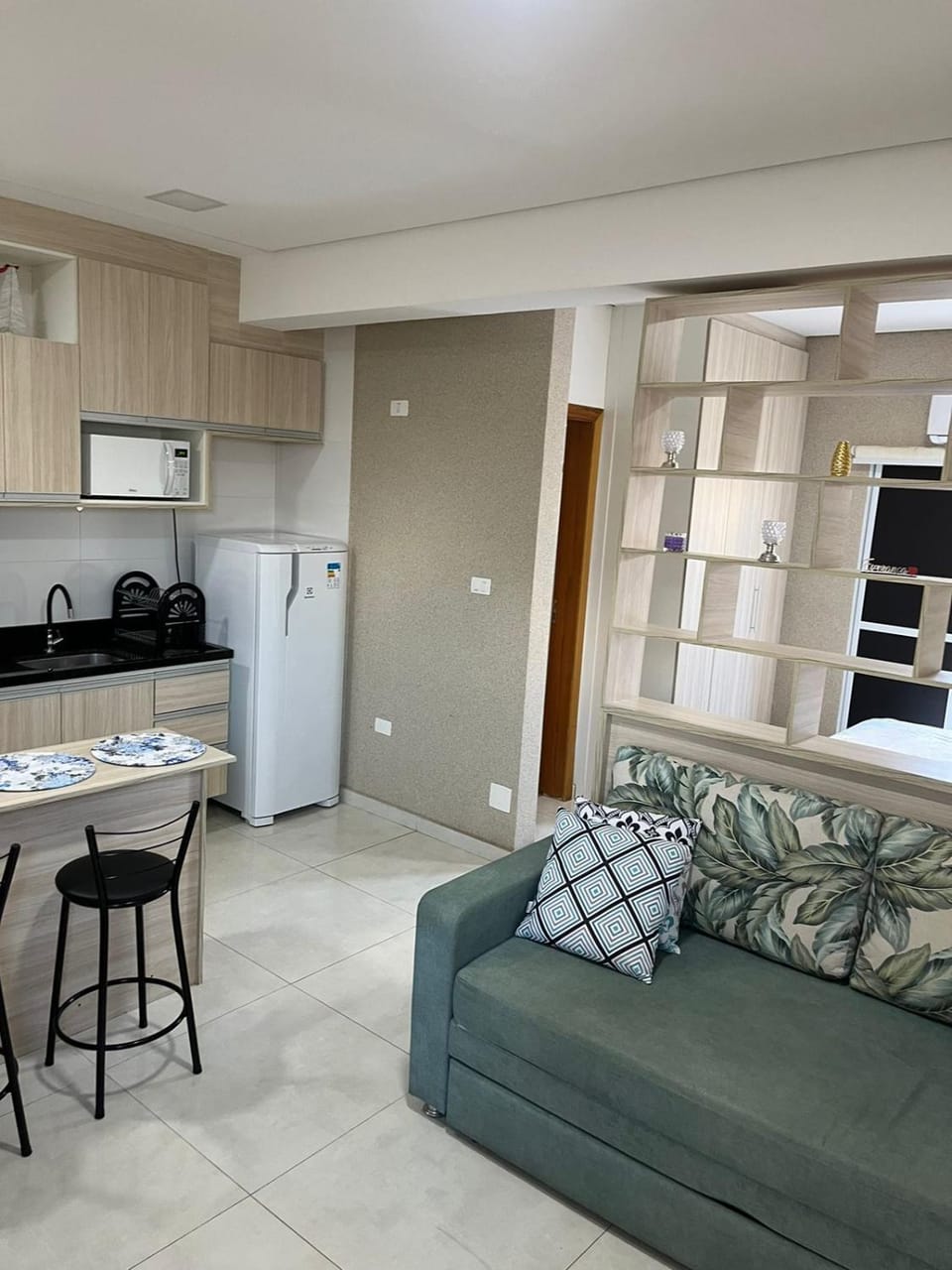 Flat Novo em Olímpia com Churrasqueira e Varanda privativa Apartment in Olímpia