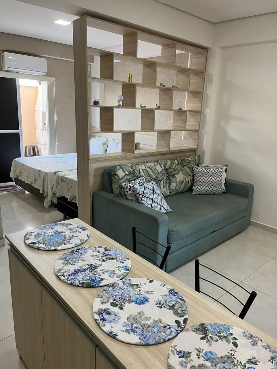Flat Novo em Olímpia com Churrasqueira e Varanda privativa Apartment in Olímpia