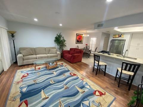 Kitchen or kitchenette, Living room, Seating area