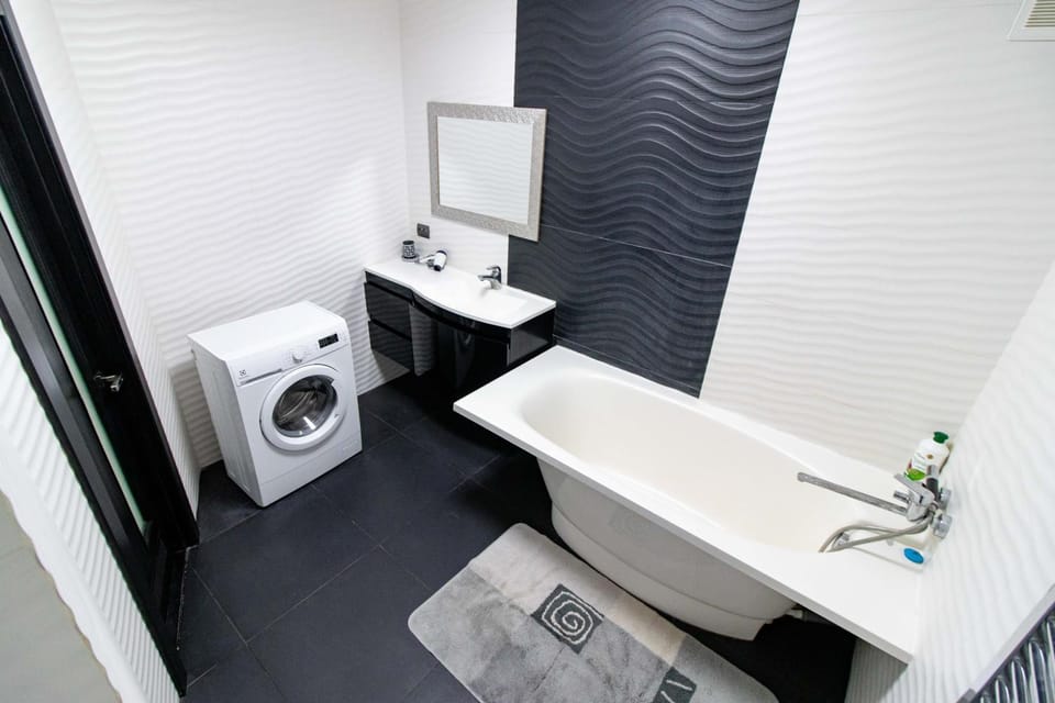 Toilet, Bath, hair dryier, heating, washing machine, washing machine