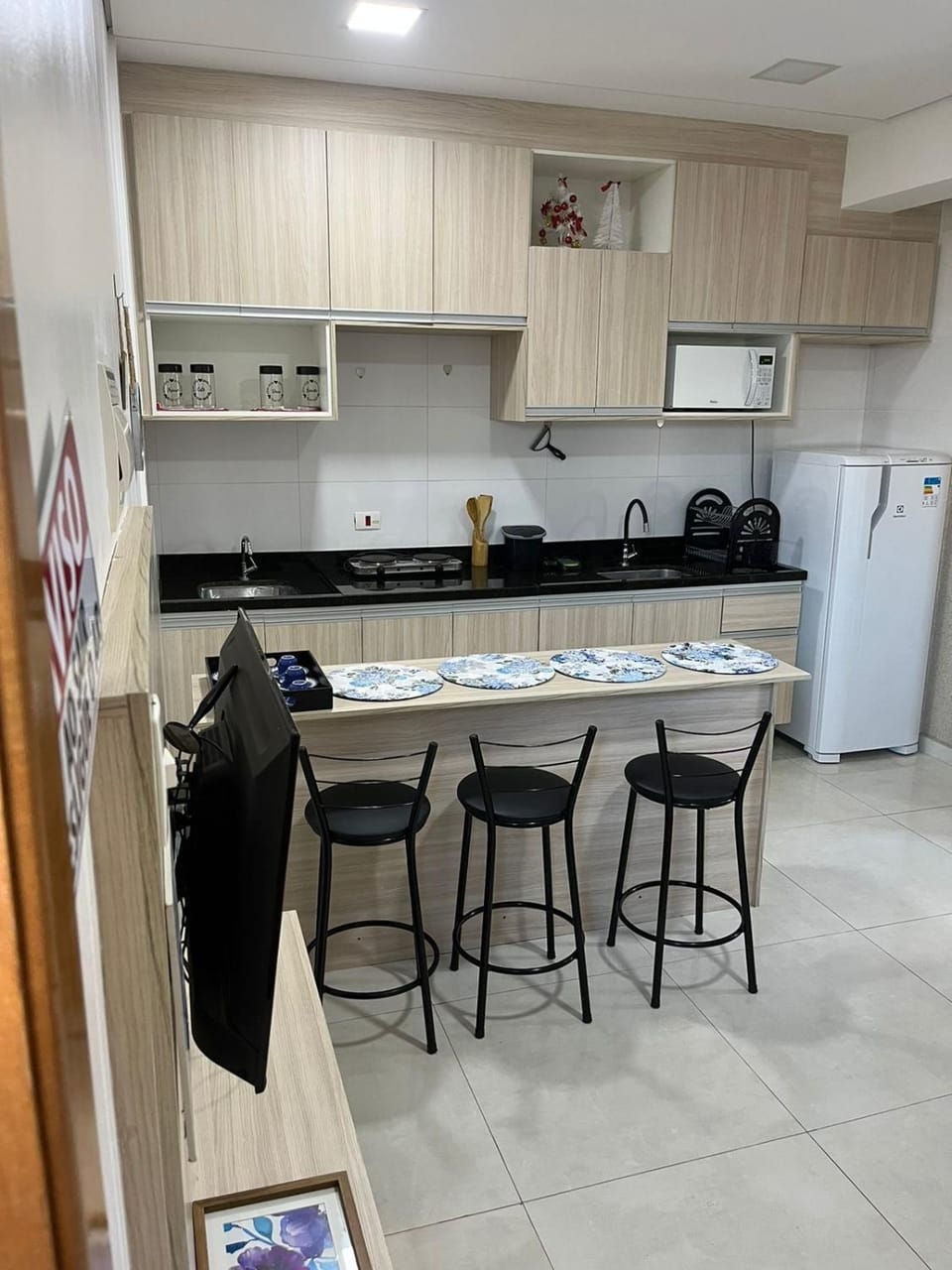 Flat Olímpia com Área de Churrasqueira privada e tudo novo Apartment in Olímpia