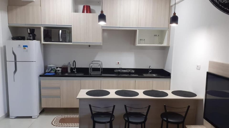 Flat Olímpia com Área de Churrasqueira privada e tudo novo Apartment in Olímpia