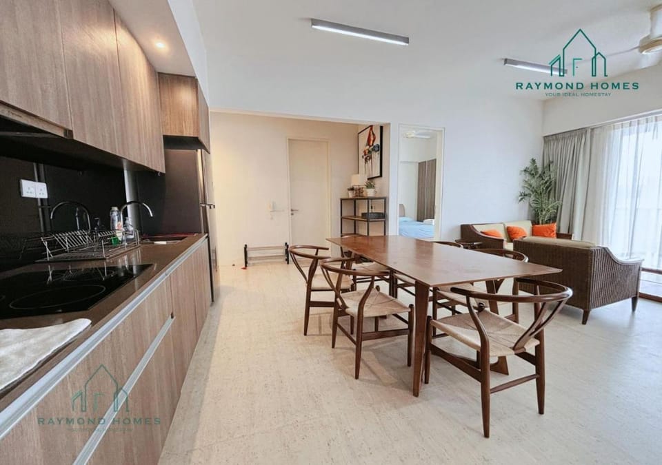 Kitchen or kitchenette, Living room, Dining area