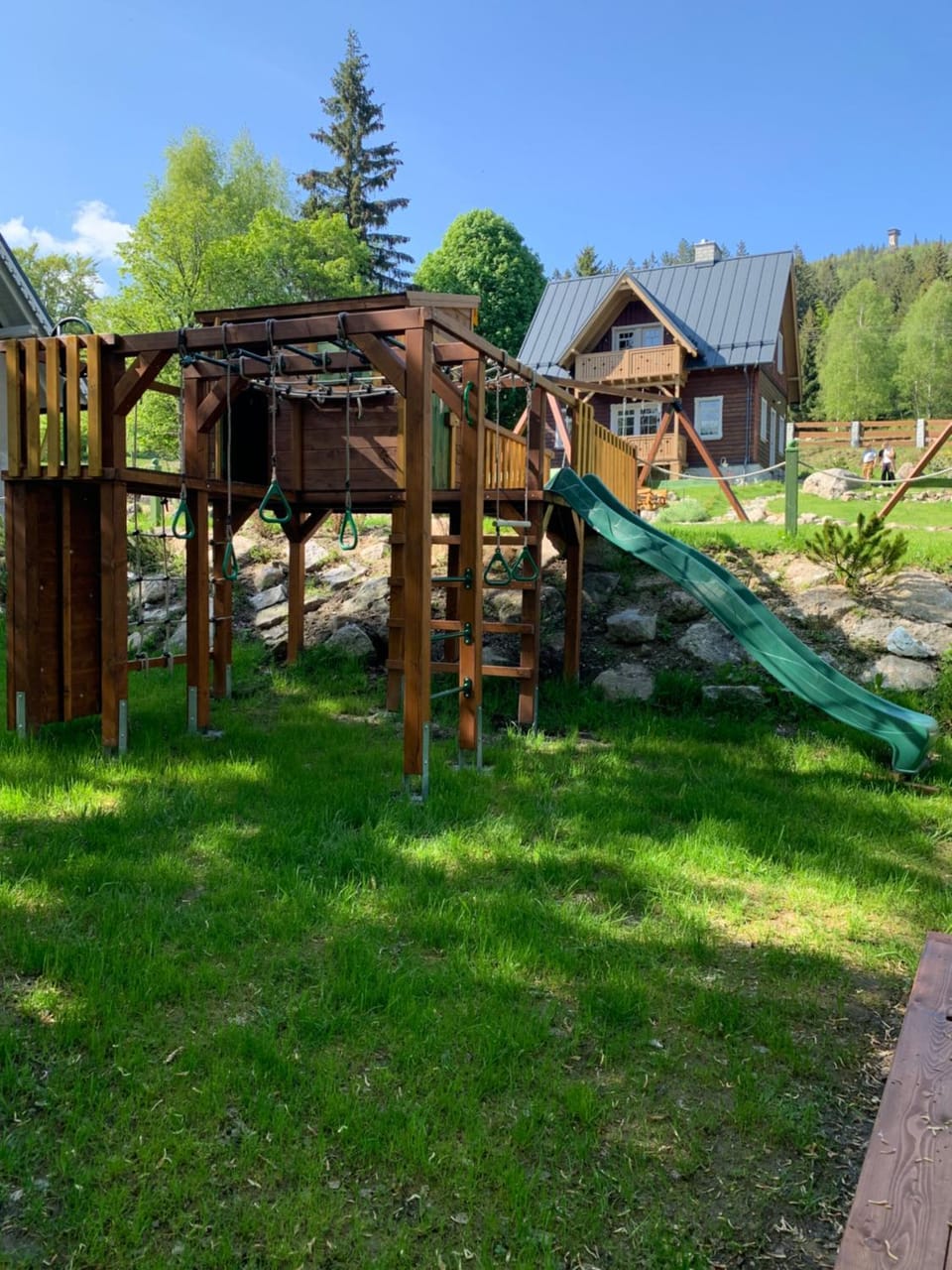 Spring, Day, Natural landscape, Children play ground, Garden, Garden view