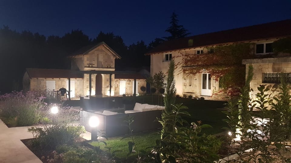Patio, Night, Garden, Garden, Garden view