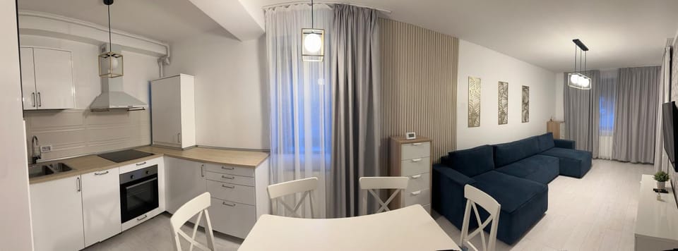 Kitchen or kitchenette, Living room, Seating area, Dining area, oven, stove