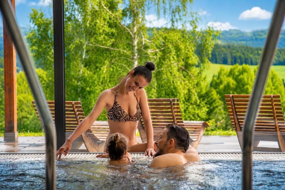 People, Hot Tub, Spa and wellness centre/facilities, Guests, Mountain view, group of guests