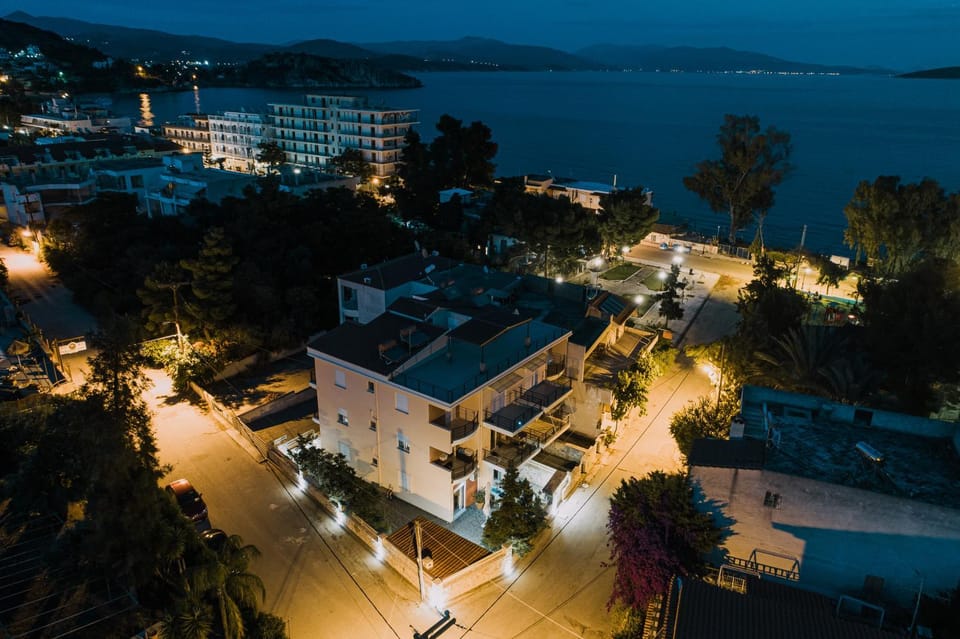 Property building, Night, Neighbourhood, Bird's eye view, Street view, Location