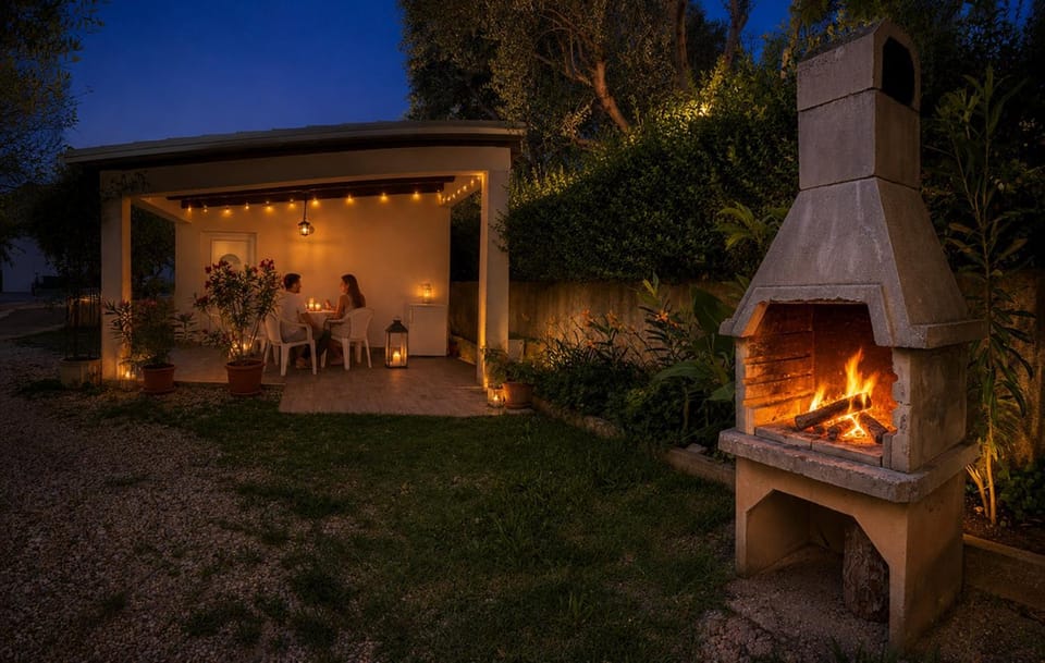 Night, BBQ facilities, Garden