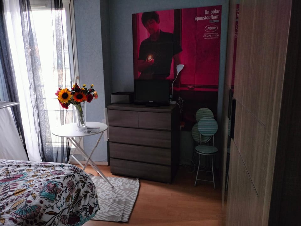 Bed, TV and multimedia, Photo of the whole room, wardrobe
