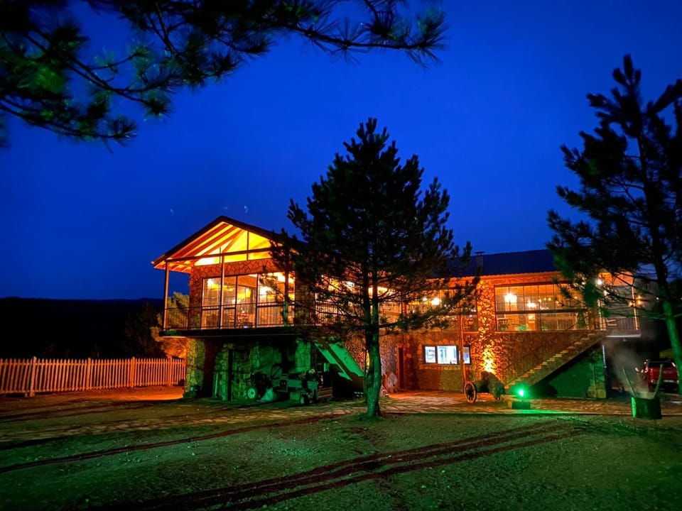 Property building, Restaurant/places to eat, Night, Garden, Lobby or reception, Garden view