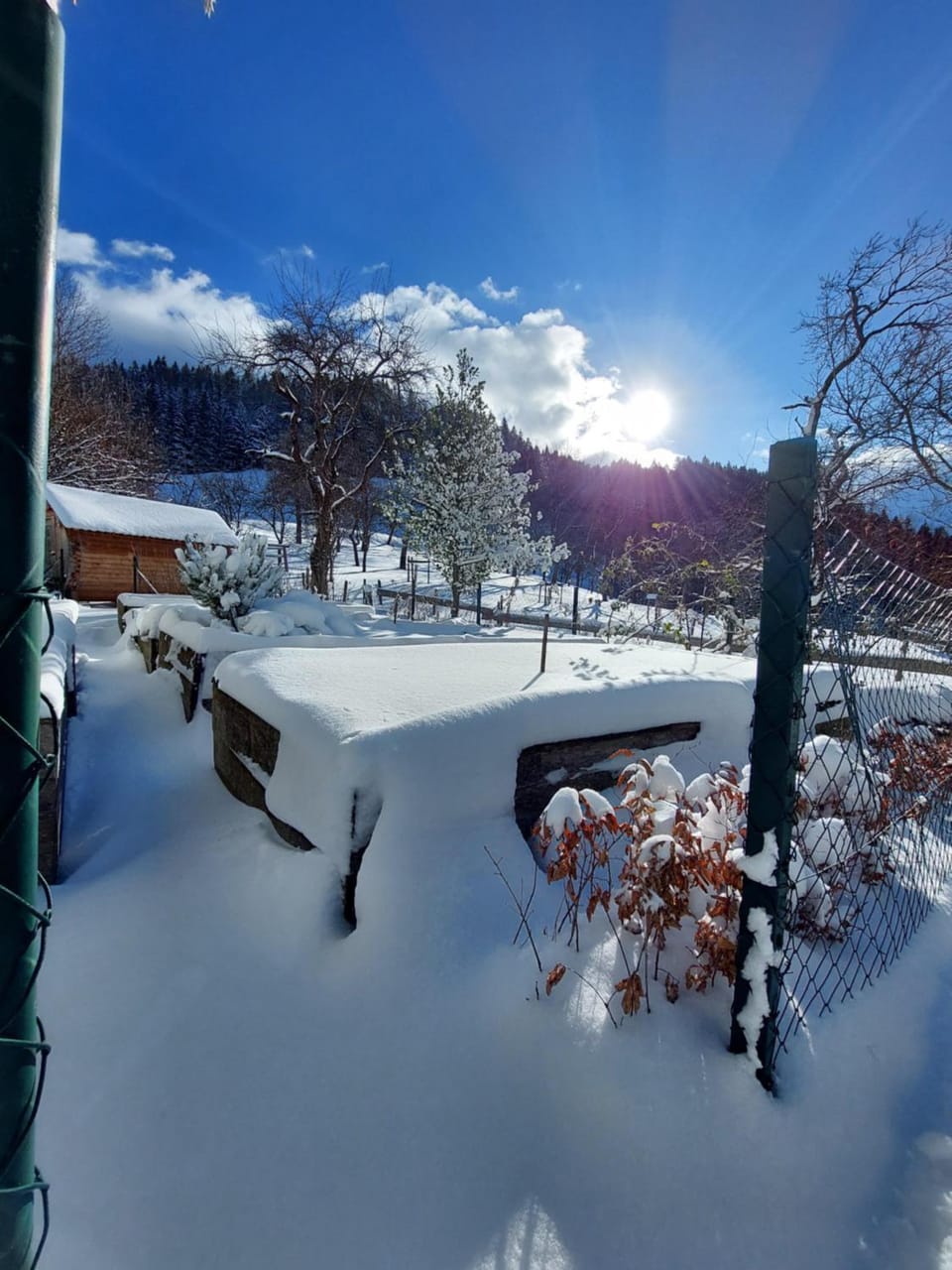 Natural landscape, Winter, Mountain view