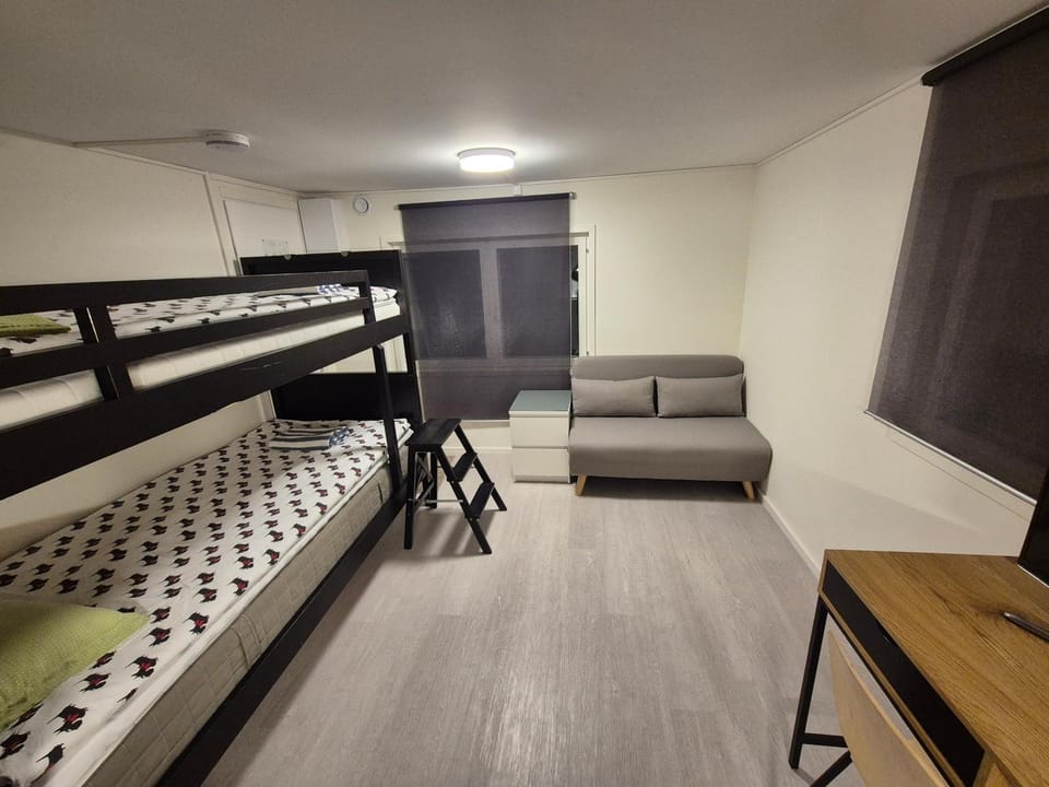 Bed, Living room, Photo of the whole room, Seating area