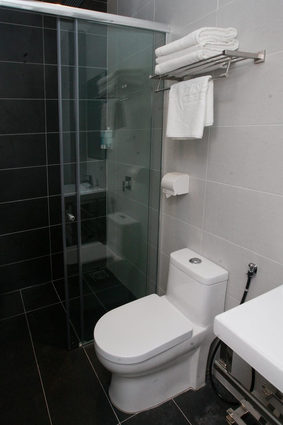 Shower, Toilet, Bathroom, bidet, towels