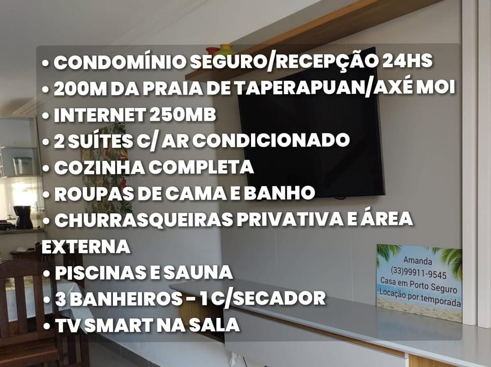 Casa Praia de Taperapuan em Porto House in State of Bahia