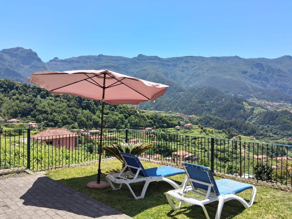 Patio, Mountain view, sunbed