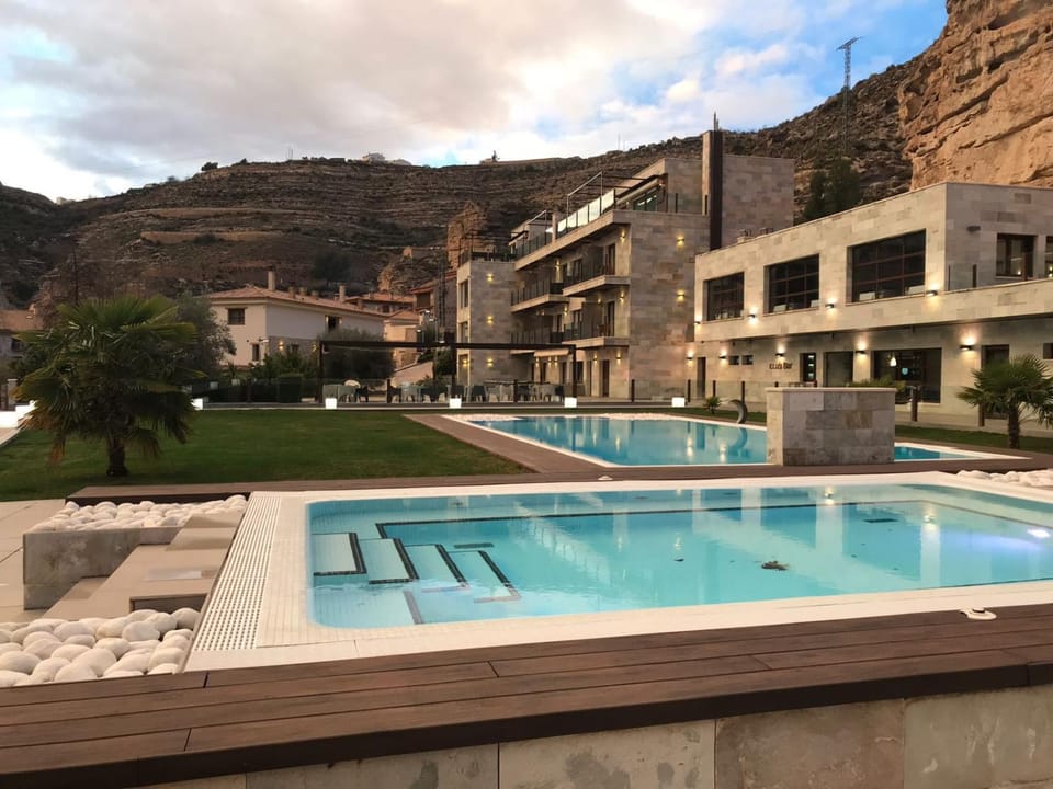 Natural landscape, Swimming pool, sunbed